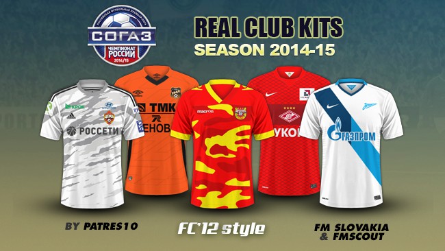 Russian Premier League kits 2014/15